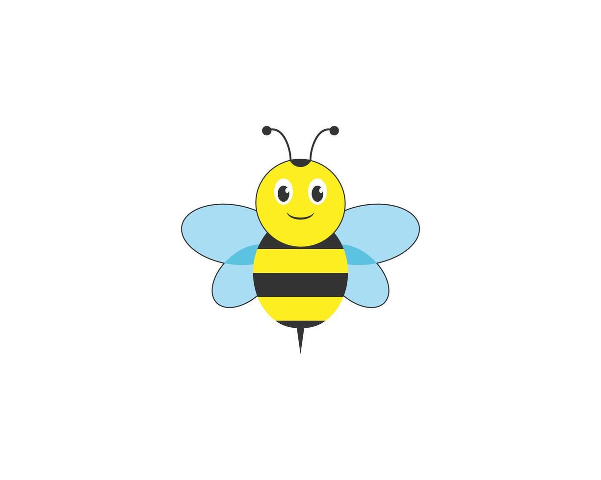 Bee, Cute bee, beetle, honey icon. illustration. Flat design. vector