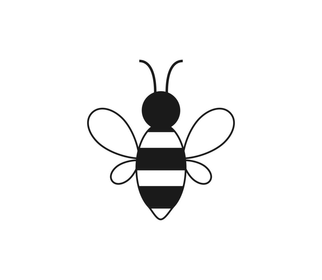 Bee honey icon. illustration, flat design. vector