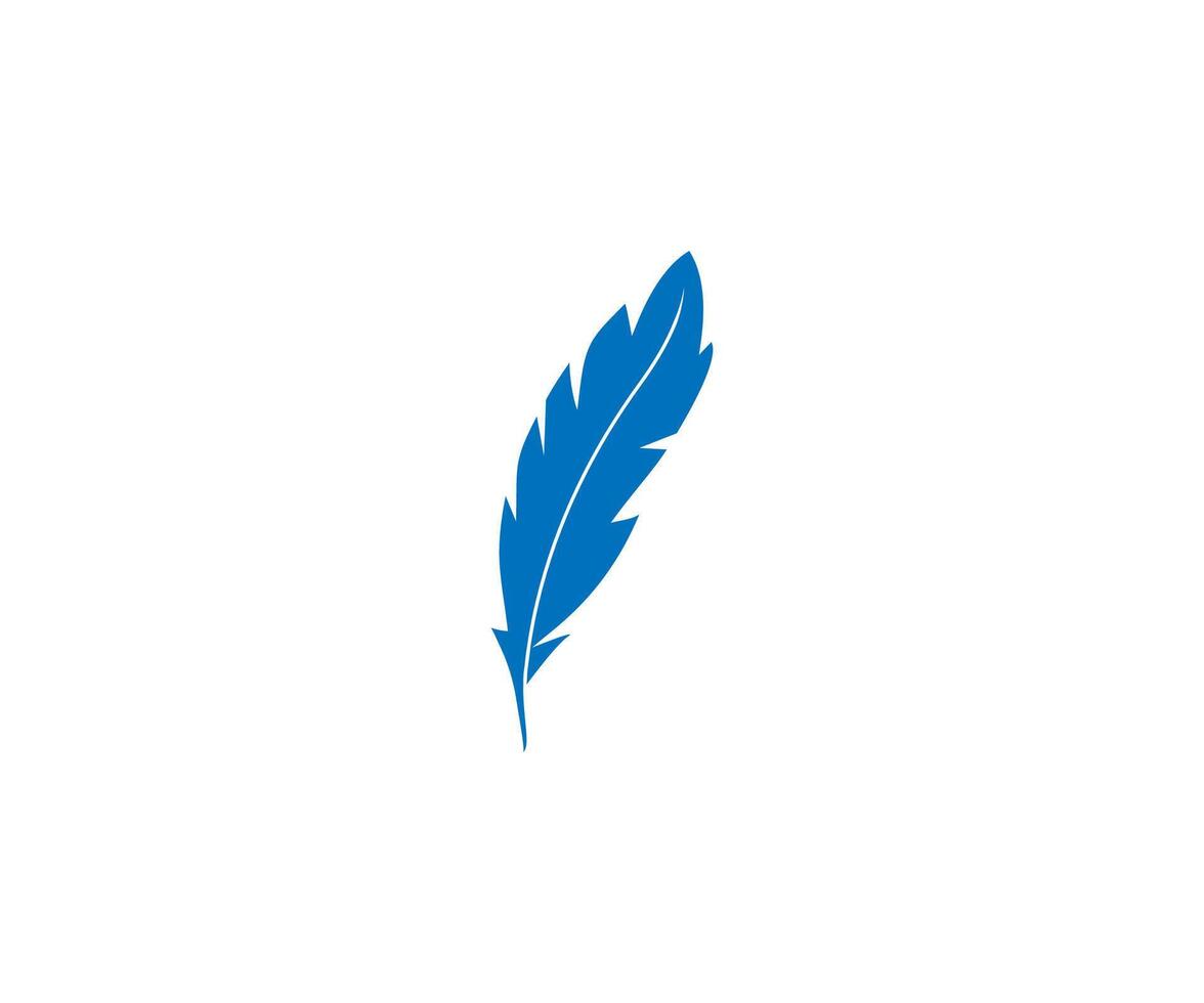 Feather icon on white background. illustration. vector