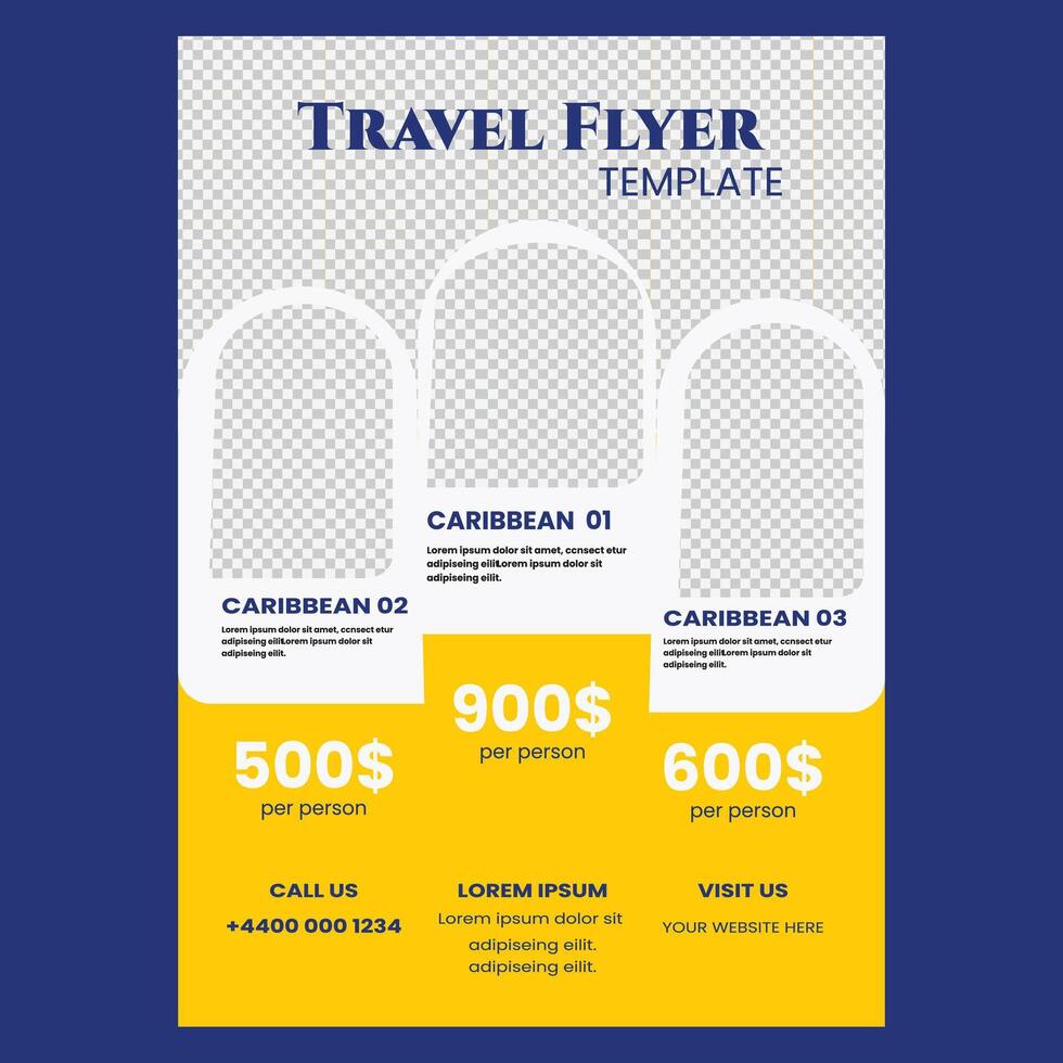 travel and tours adventure flyer template vector