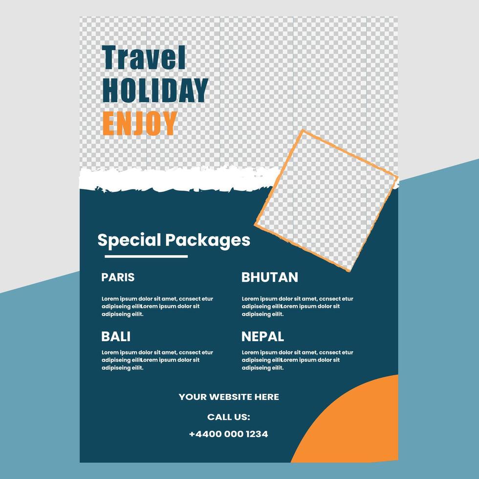 travel and tours adventure flyer template vector