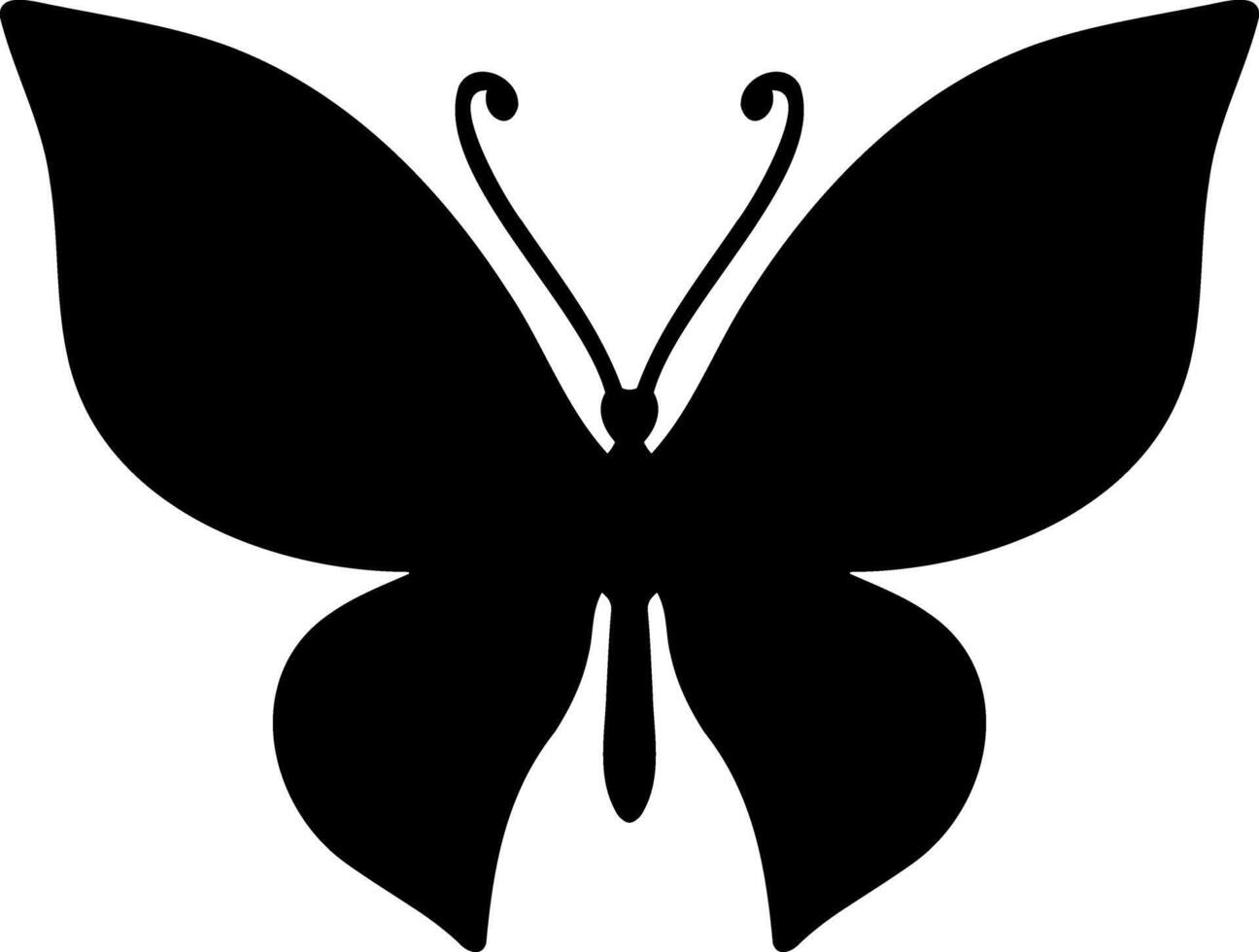 Doodle butterfly icon Hand drawn art Engraving insect animal vector