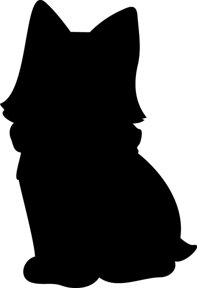 Doodle dog Cartoon stencil vector