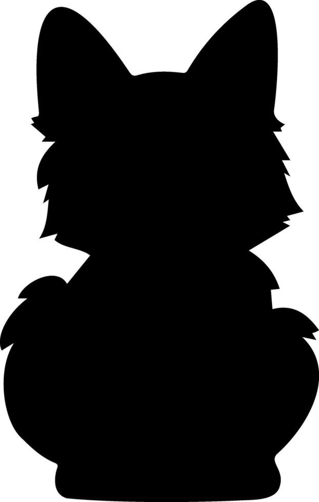 Doodle dog Cartoon stencil vector