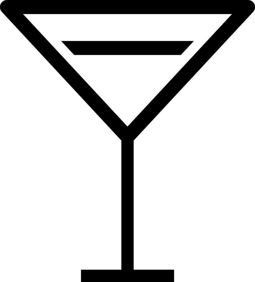 Cocktail icon Drink stencil clipart Engraving vector