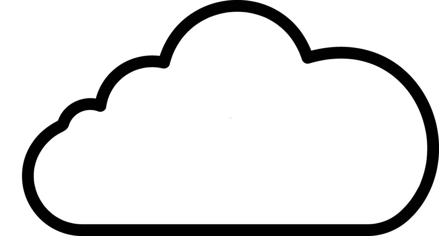 Cloud icon isolated Weather symbol clipart Outline vector