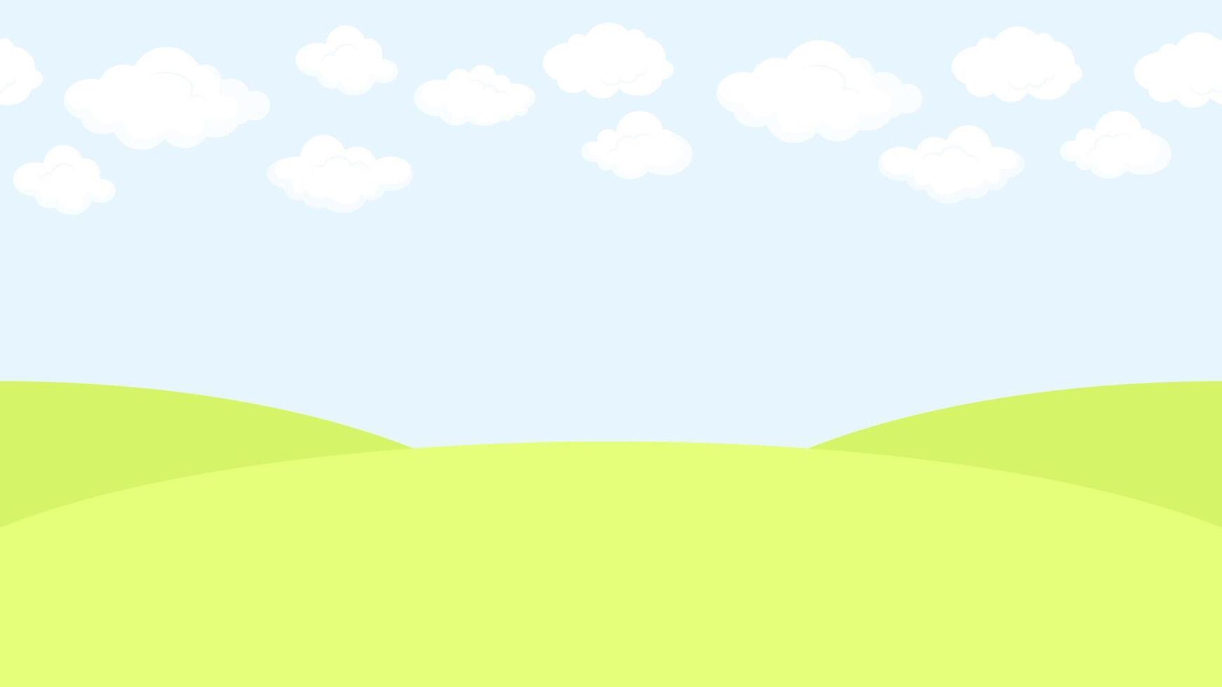 Green landscape seamless border vector