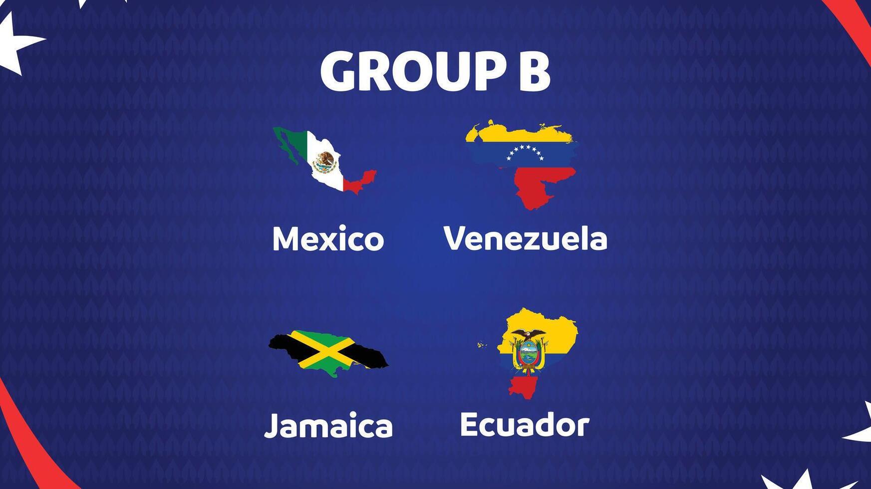 Group B Emblem Map American Football USA 2024 Abstract Design Logo Symbol illustration vector