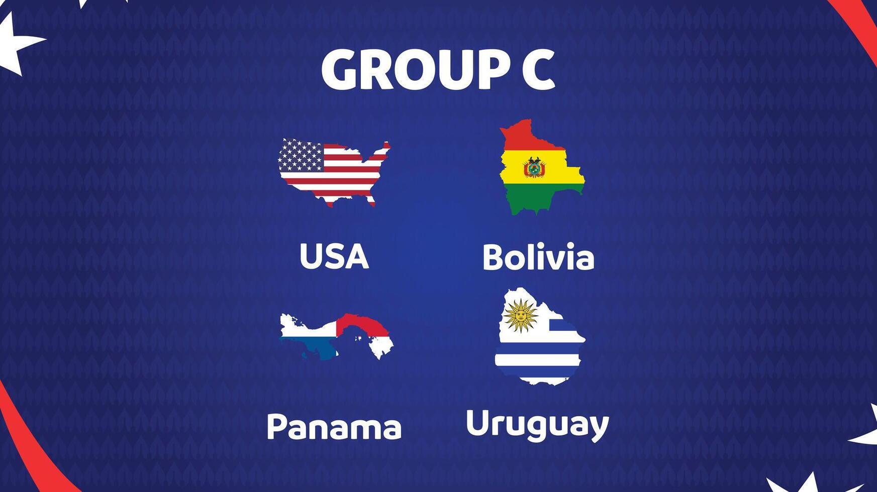Group C Emblem Map American Football USA 2024 Abstract Design Logo Symbol illustration vector
