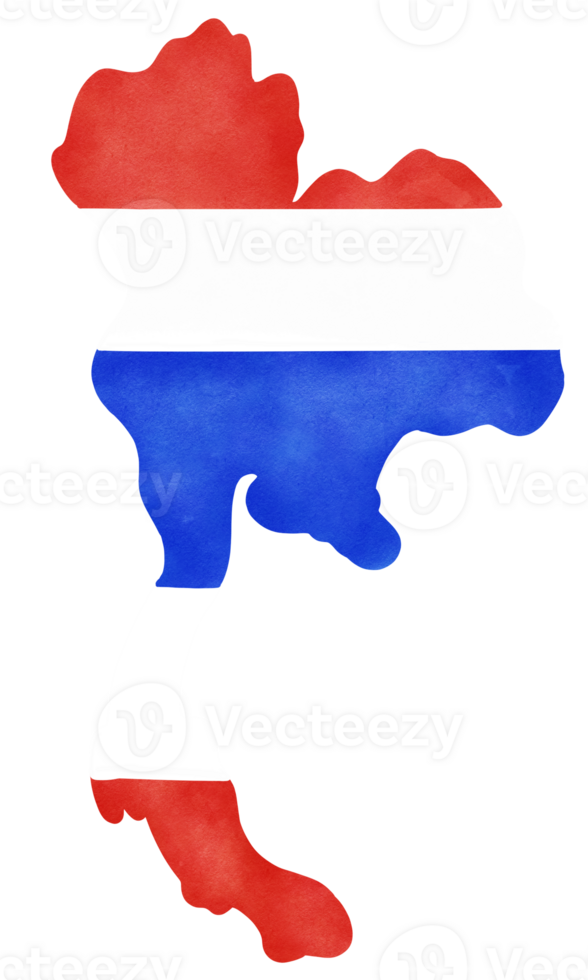 Thailand map and flag png