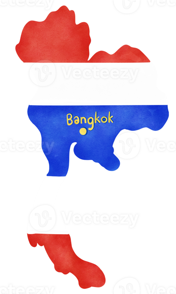 Thailand map and flag png