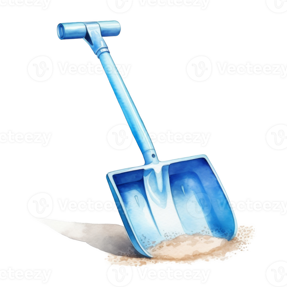 Sand Shovel, Summer Illustration. Watercolor Style. png