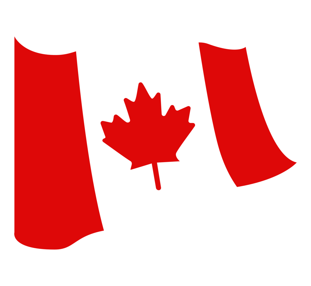 Flat illustration of the Canadian flag. png
