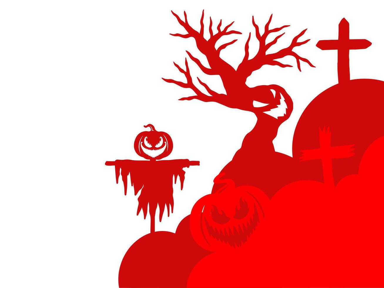 Halloween Sketch Line Art Background vector