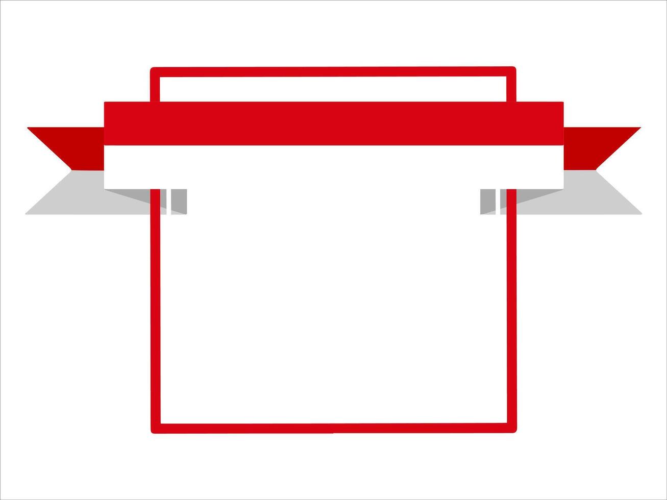 Indonesian Flag Frame Outline Background vector