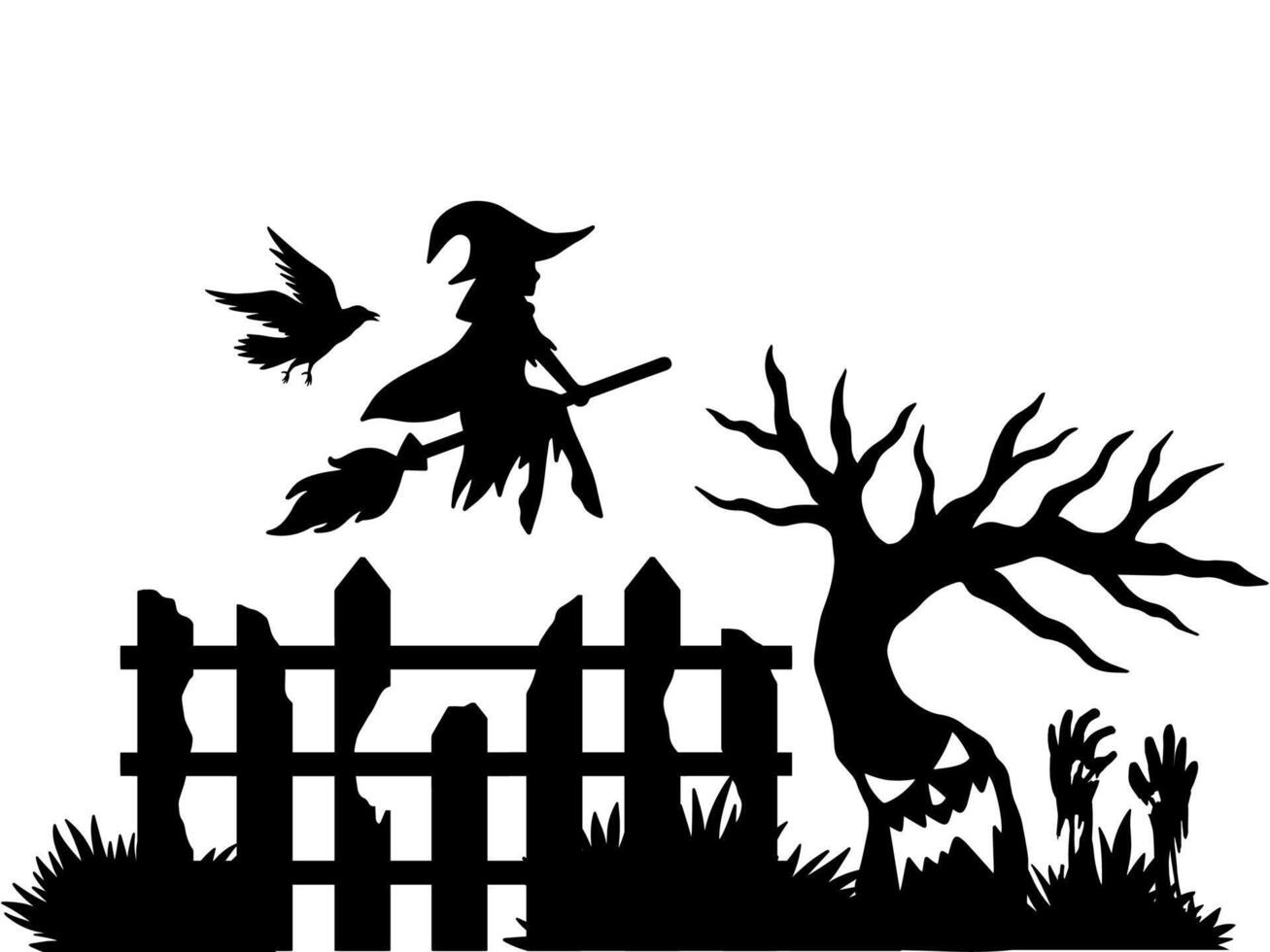 Halloween Sketch Line Art Illustration vector