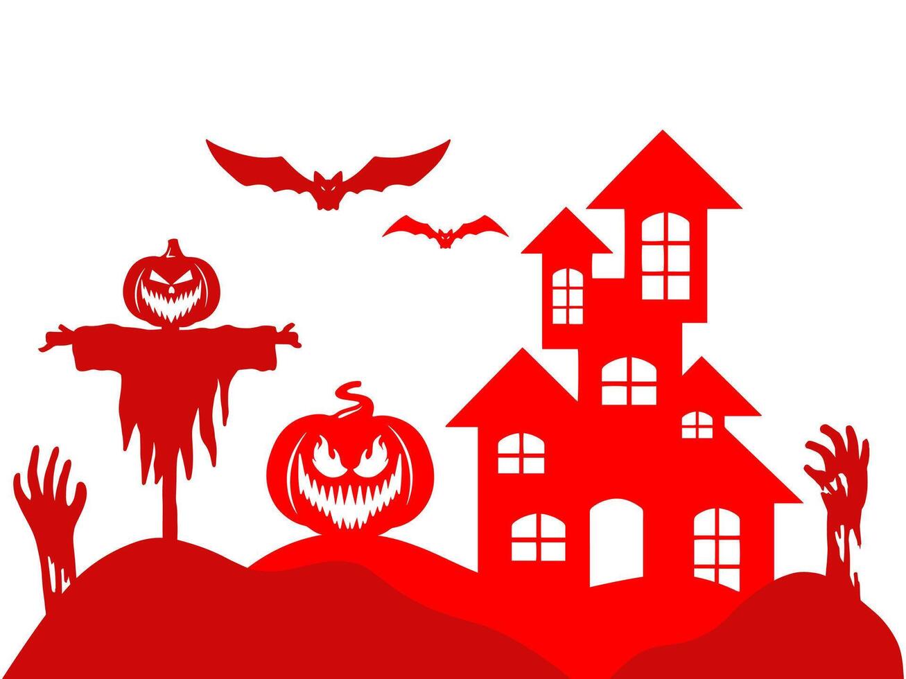 Halloween Line Art Outline Background vector