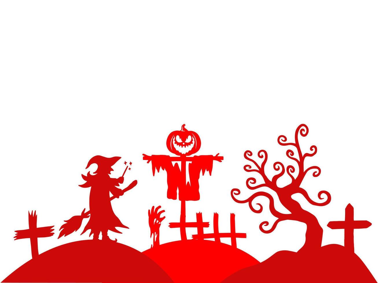 Halloween Line Art Outline Background vector