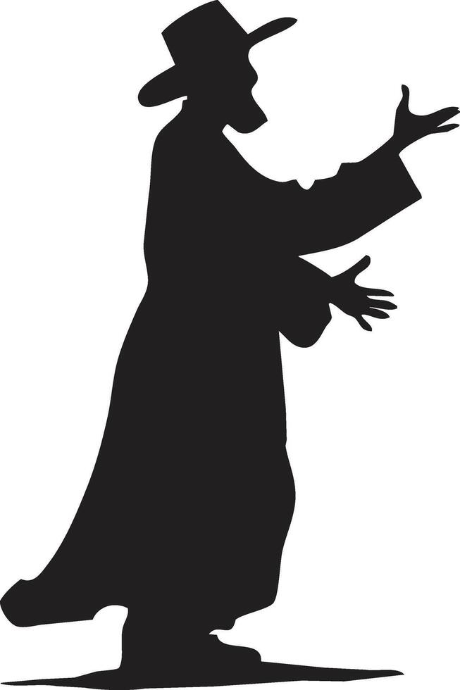 silhouette of Yom Kippur on white background vector