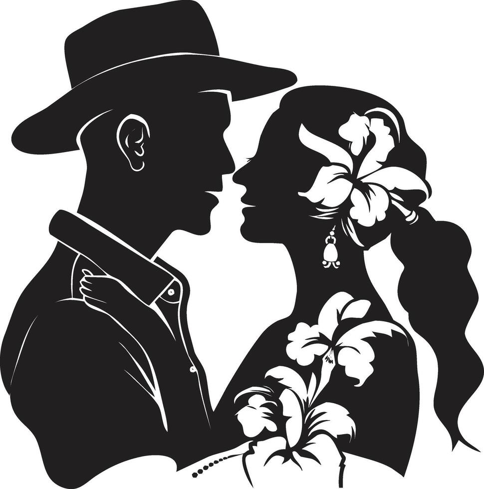 silhouette of National Hispanic Heritage Month on white background vector