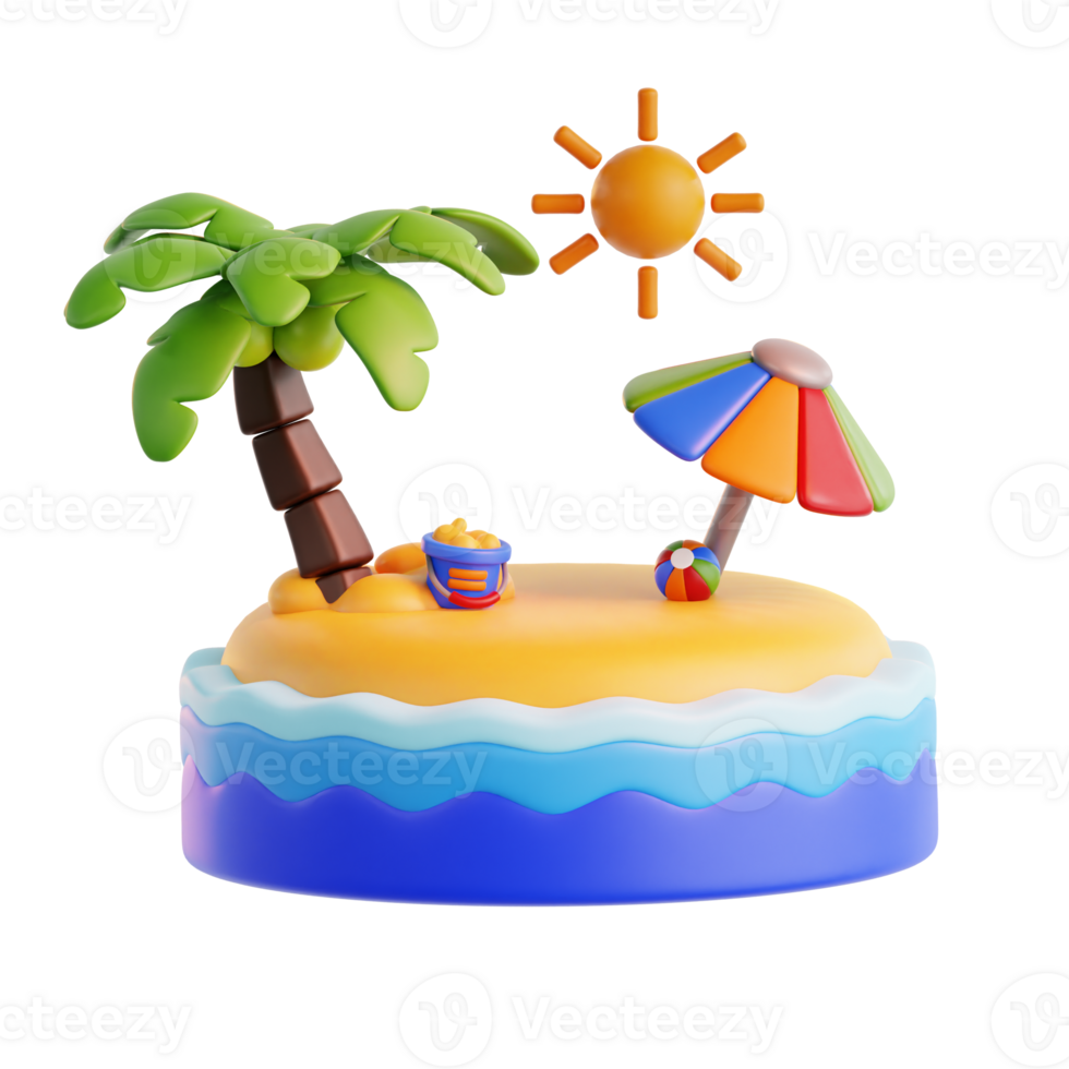 Summer Vacation 3D Icon png