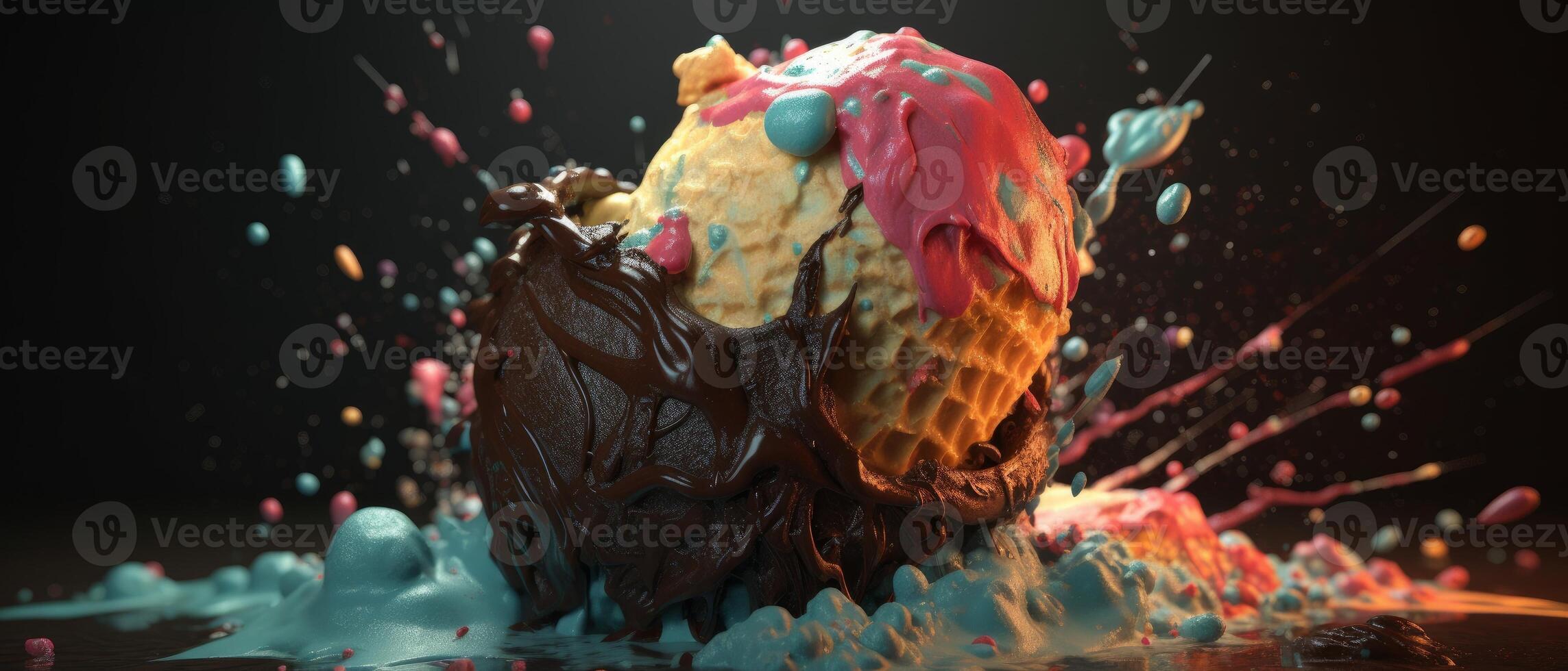 Appetizing ice cream. Aesthetically attractive ice cream. photo