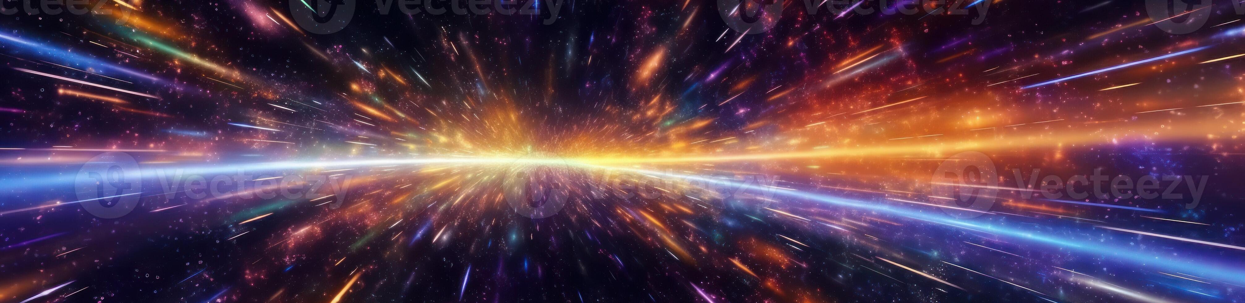 Abstract patterns in the sky with many bright stars. Concept of wonder and magic. . photo