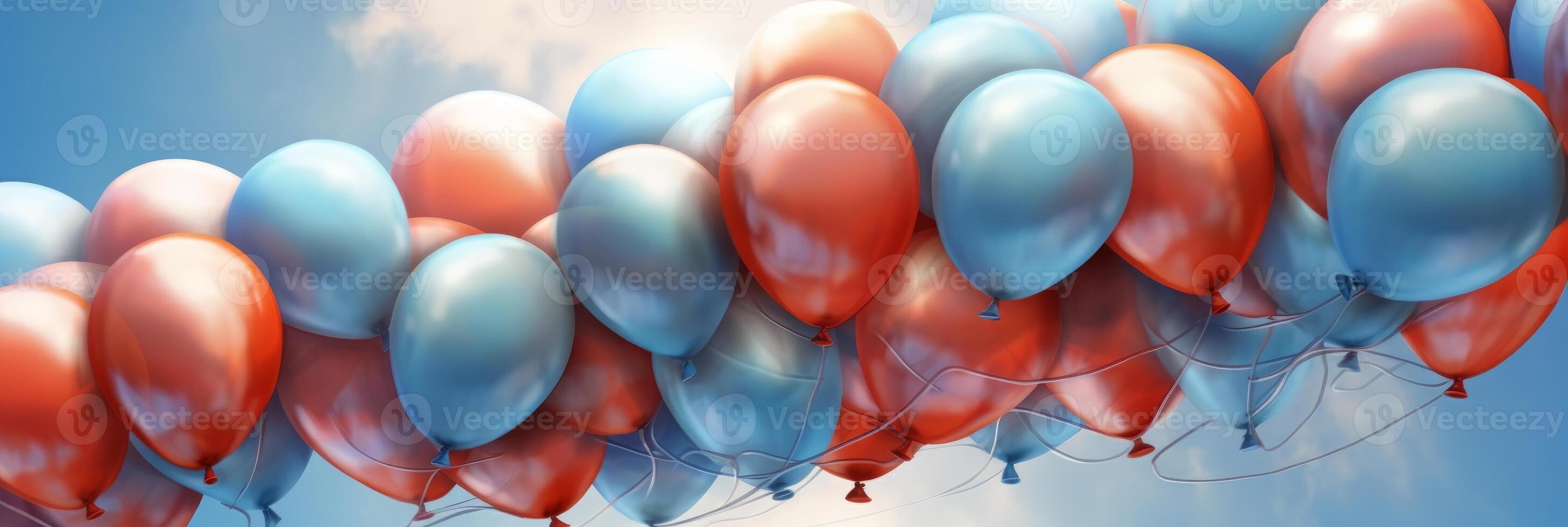 Balloon flying on Independence Day. . photo