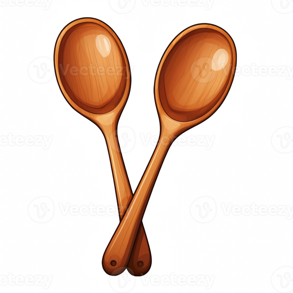 wooden spoon isolated on transparent background, spoon png