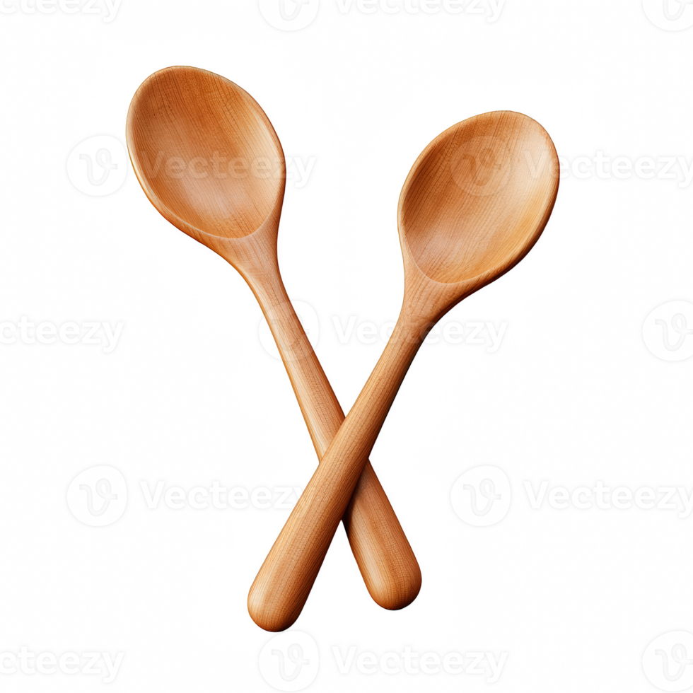 wooden spoon isolated on transparent background, spoon png