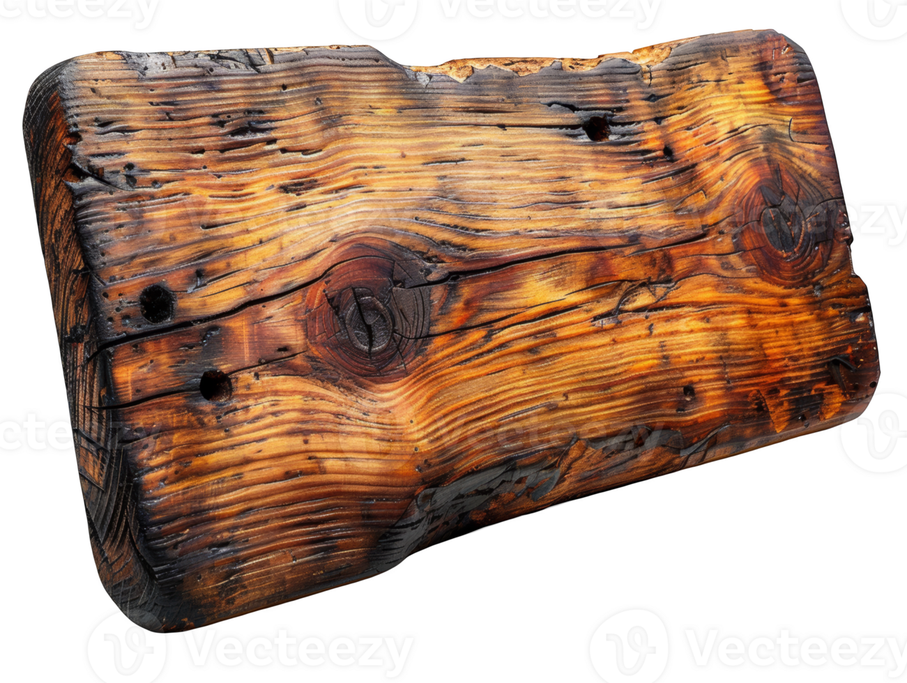 old wooden piece on transparent background png