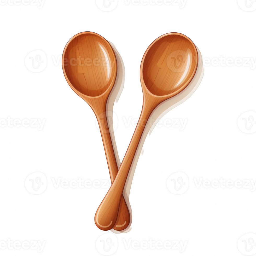 wooden spoon isolated on transparent background, spoon png