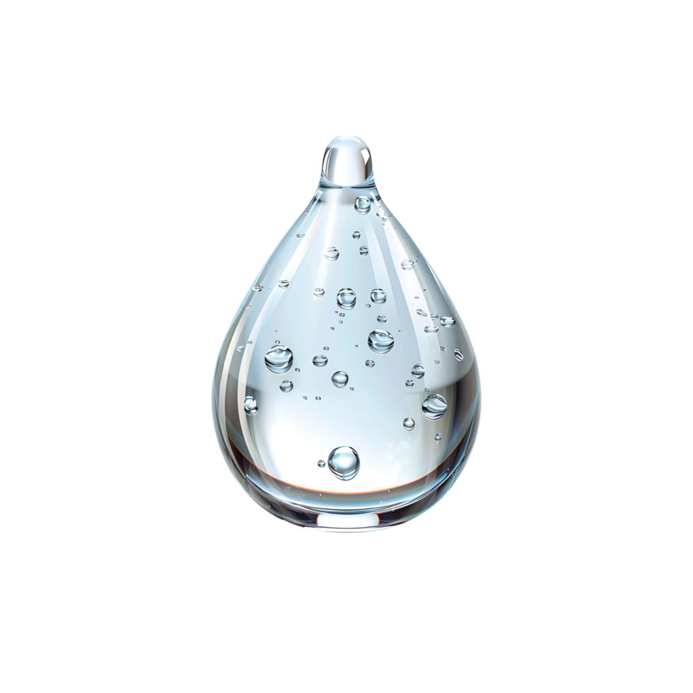 Crystal Clear Detailed Graphic of a Single Water Drople png