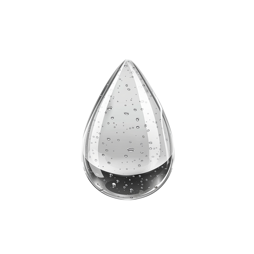 Crystal Clear Detailed Graphic of a Single Water Drople png