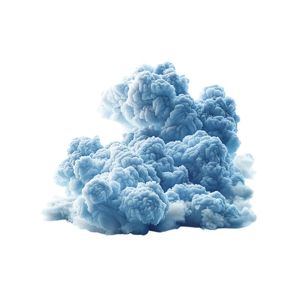 Soft Edged Stylized Cloud Graphic with Detailed Textures png