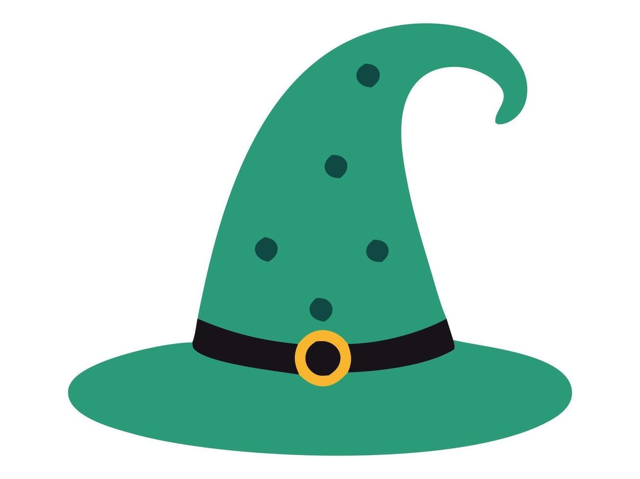 Witch hat isolated on a white background. Wizard hat. Concept of fantasy accessory, magical item, Halloween, minimalist style, enchantment symbol. Print, design element. vector