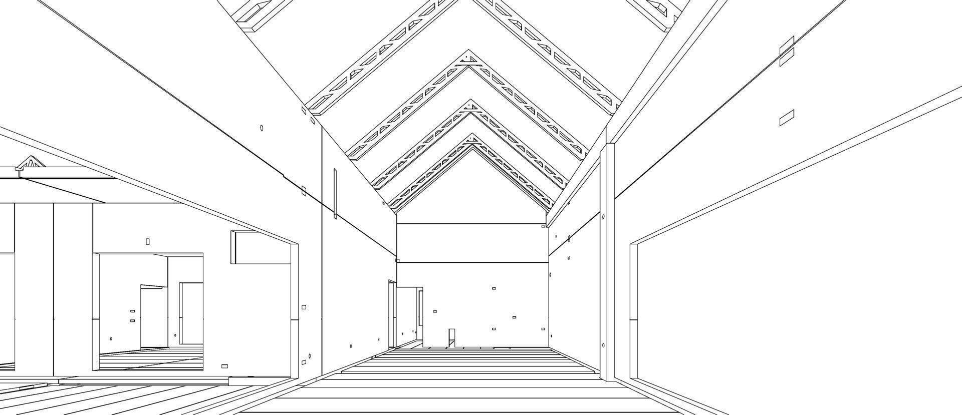 3D illustration of building structure vector