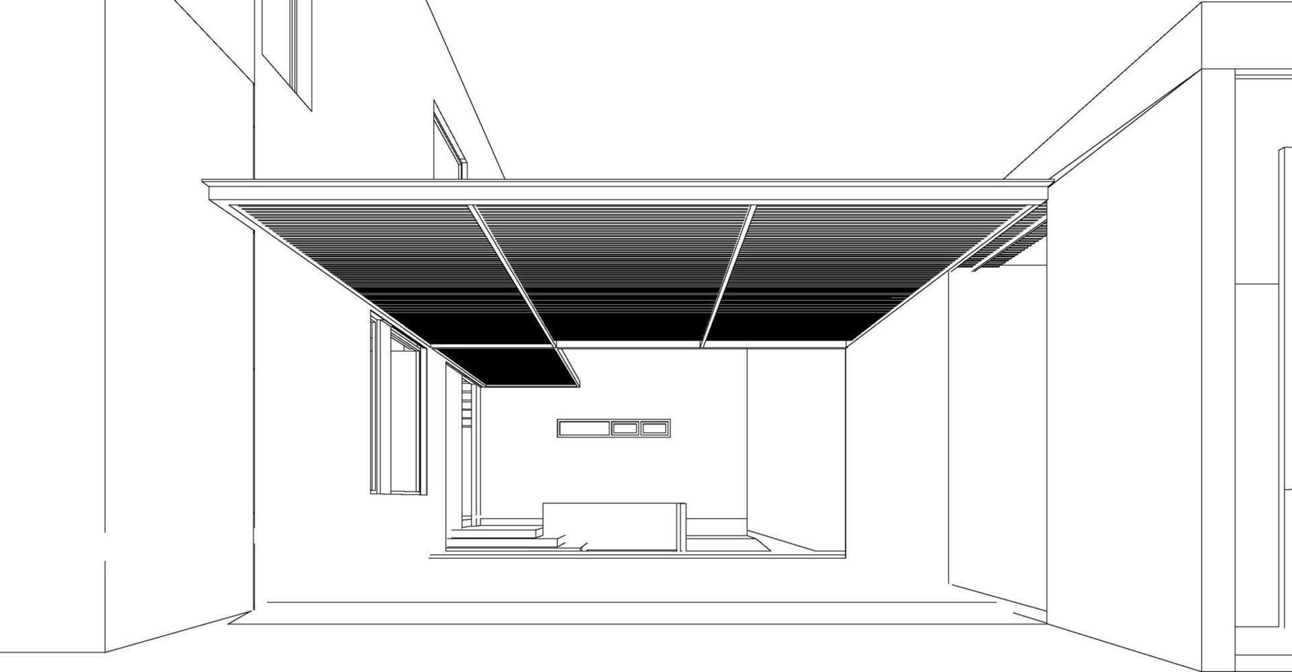 3D illustration of residential project vector