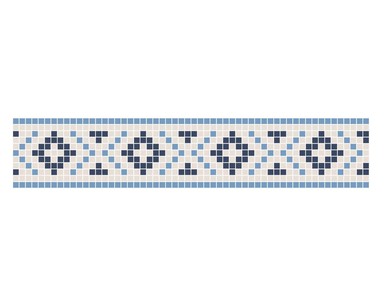 Seamless mosaic border with a abstract geometric pattern vector