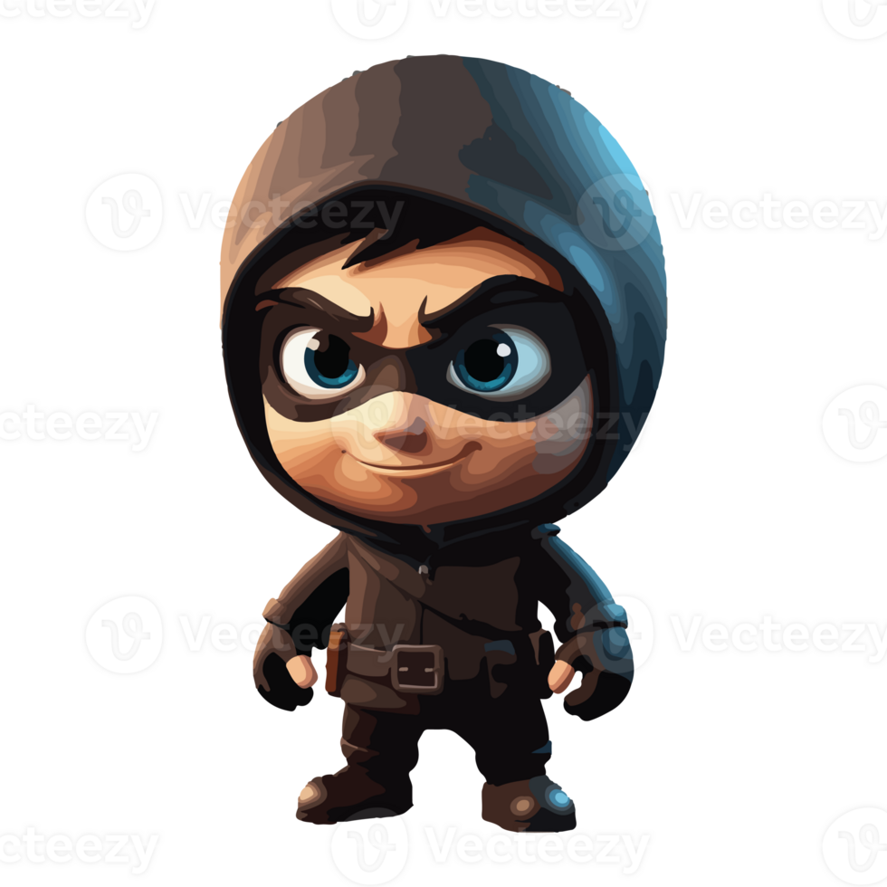 cartoon animated illustration design of robber characters png
