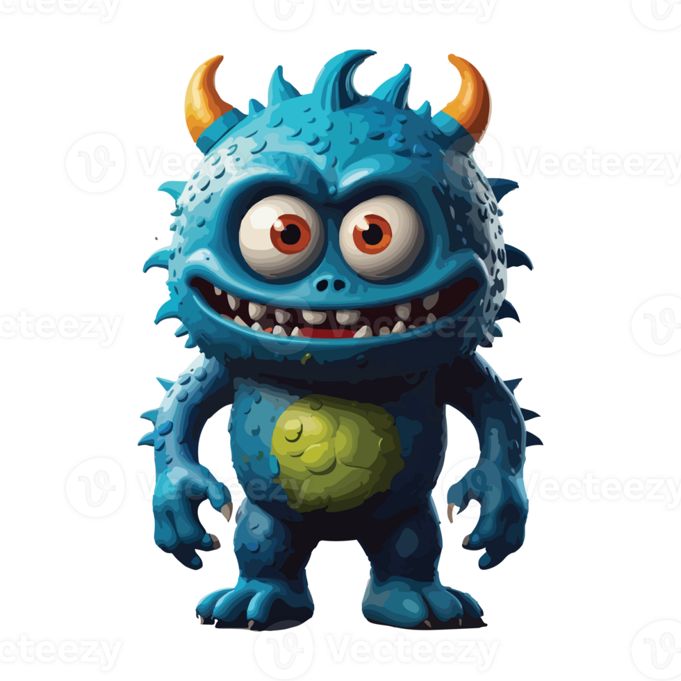 design for animated illustrations of cartoon monster characters png