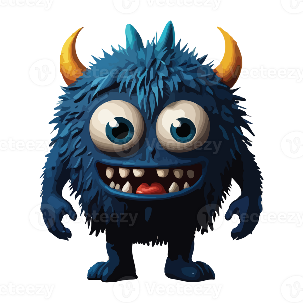 design for animated illustrations of cartoon monster characters png