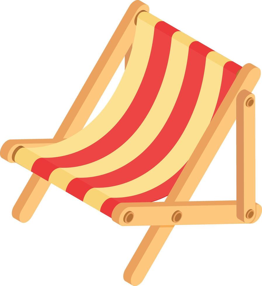 Isometric Beach Chair vector