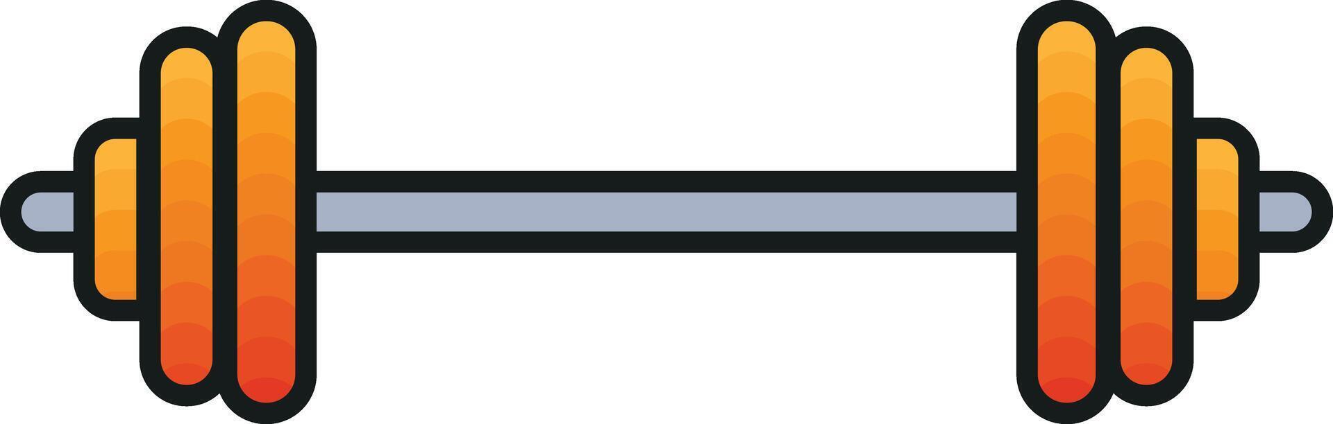 Weightlifting Barbell Flat vector
