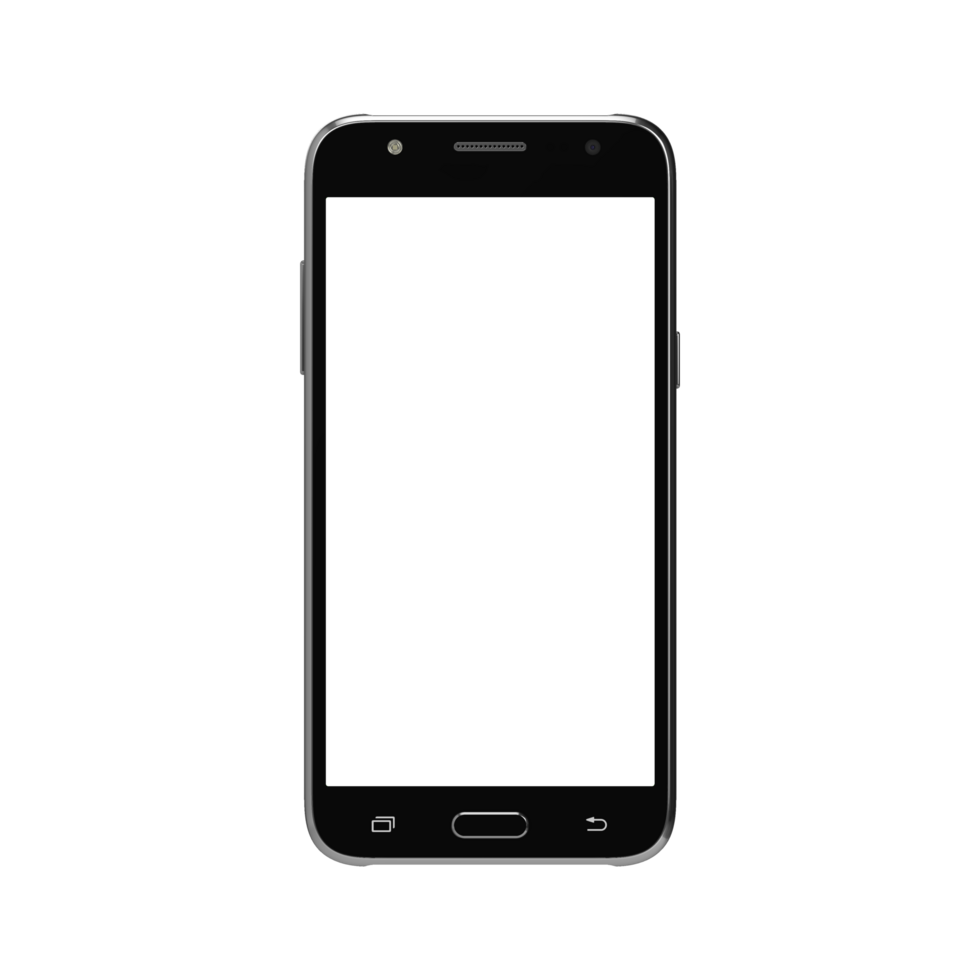 Old smartphone transparent front display black png