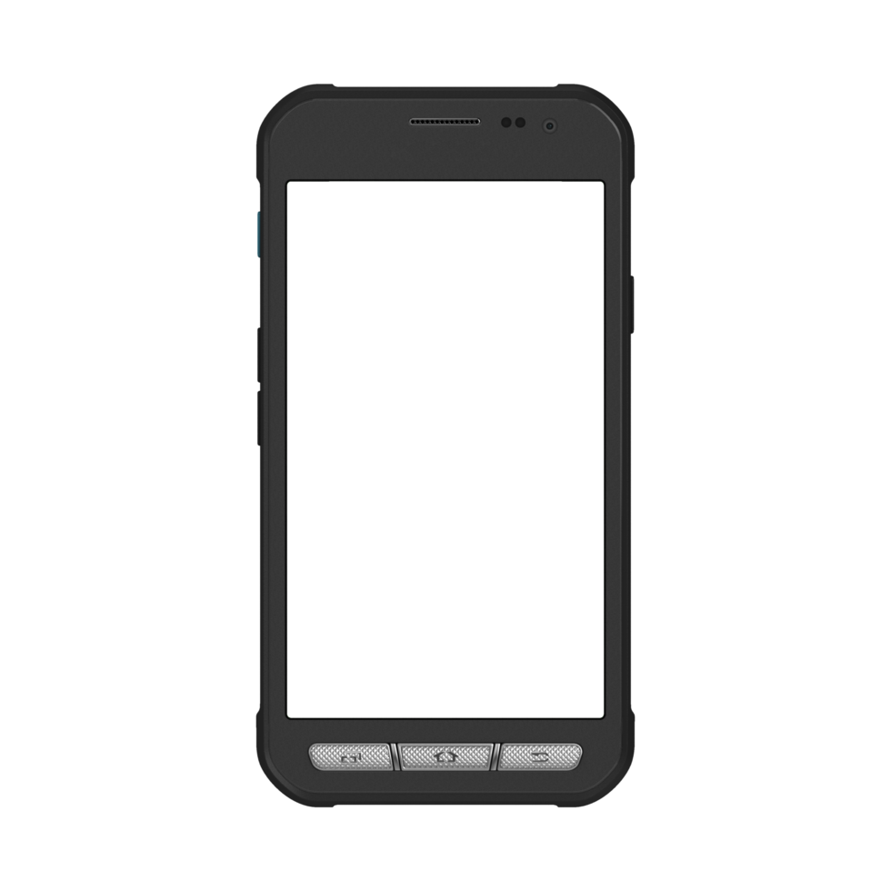 Stylish old phone front view transparent png