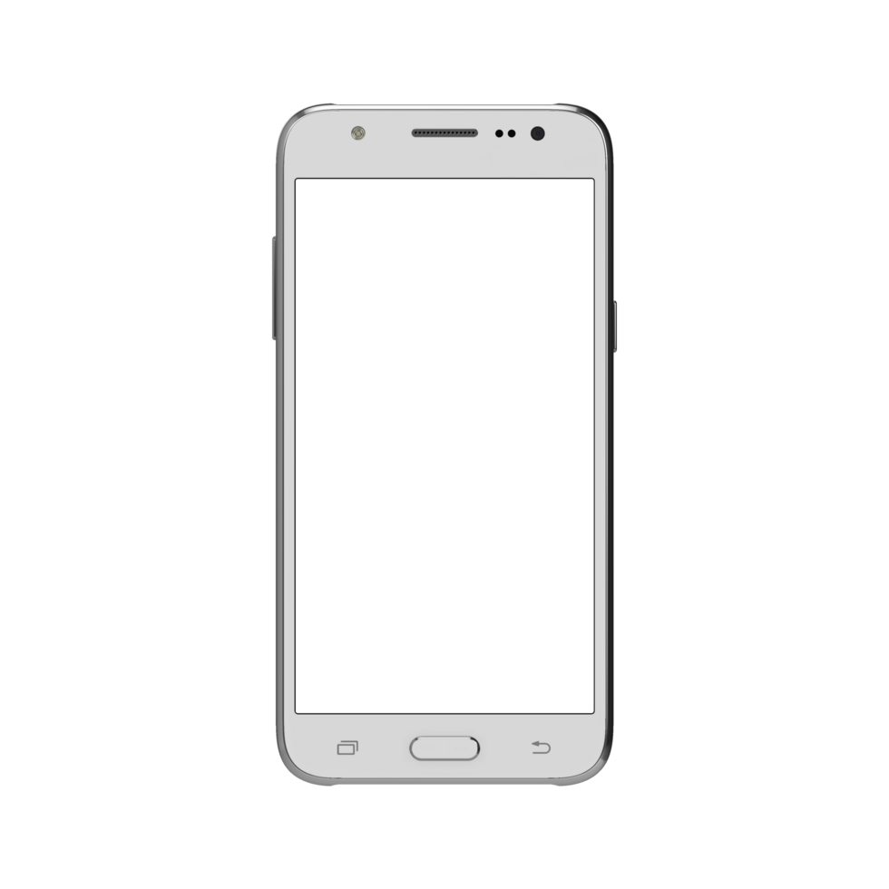 Old smartphone transparent front display white png