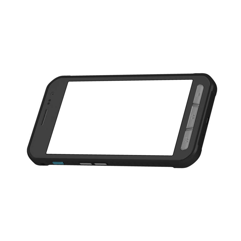 Stylish old phone front view mockup transparent png