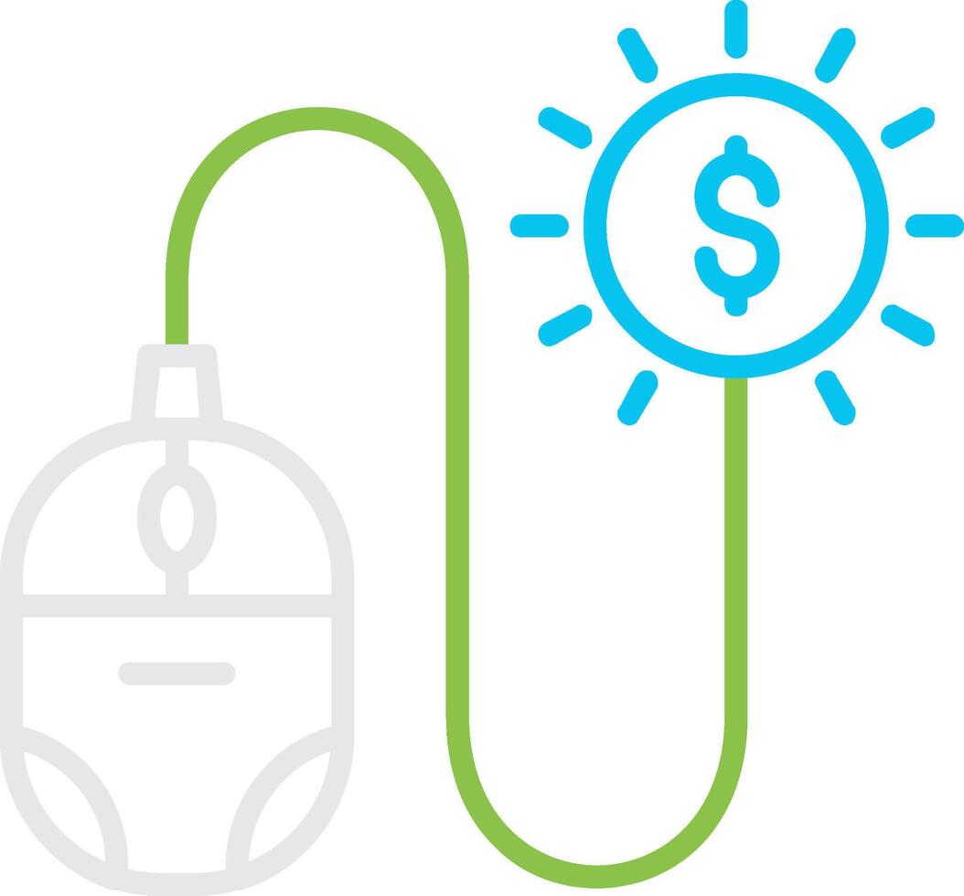 Pay Per Click Creative Icon Design vector