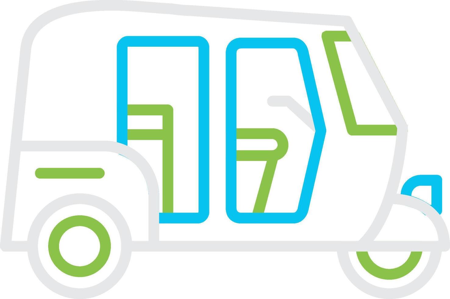 Rickshaw Creative Icon Design vector